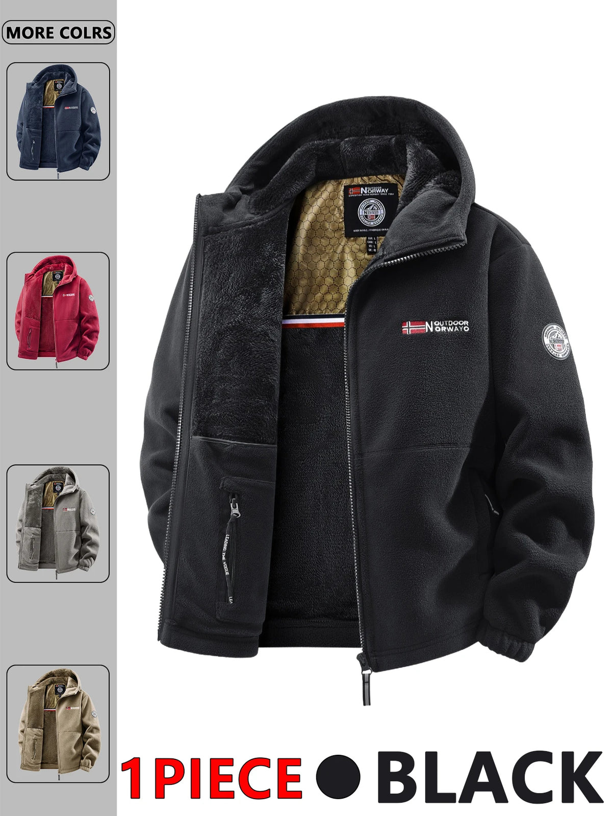 Chaqueta con capucha de otoño-invierno para hombre