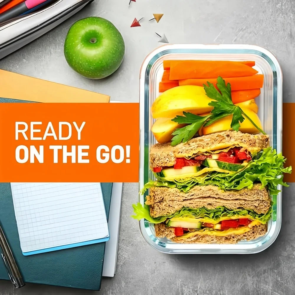 Táper de vidrio para meal prep (sin BPA)