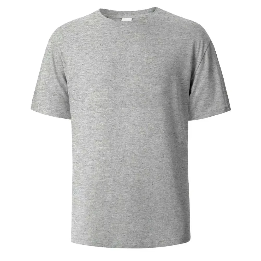 Camiseta blanca de algodón grueso para hombre
