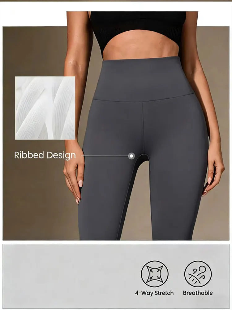 Leggings finos transpirables de cintura alta para mujer