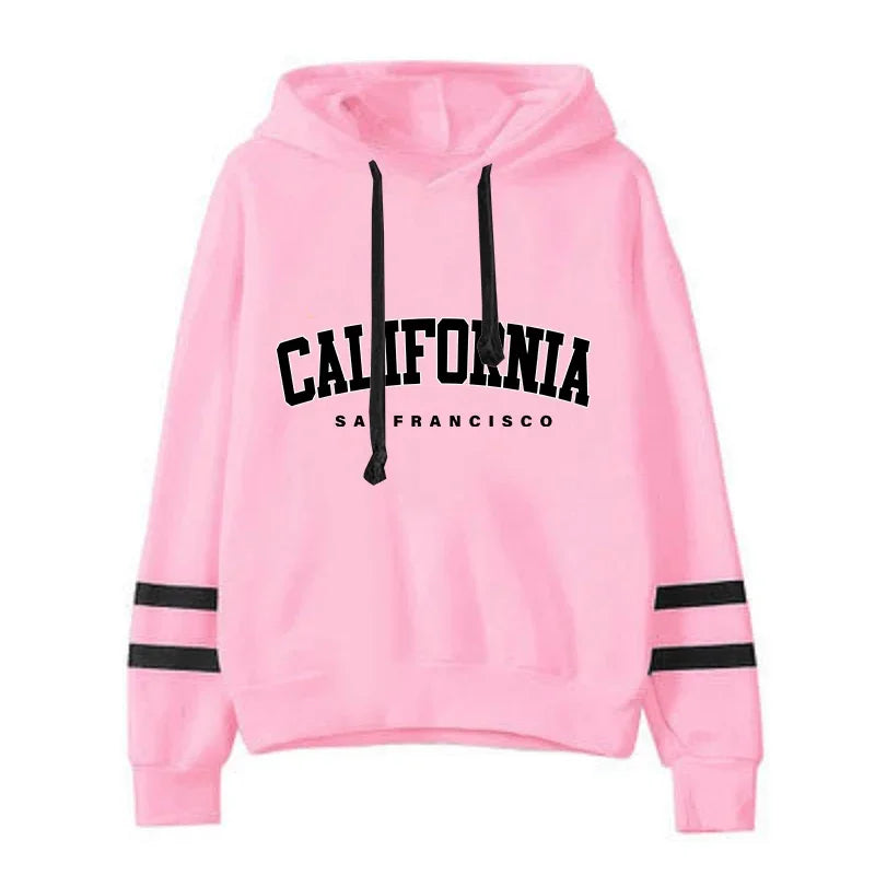 Chándal California con capucha y pantalón con raya