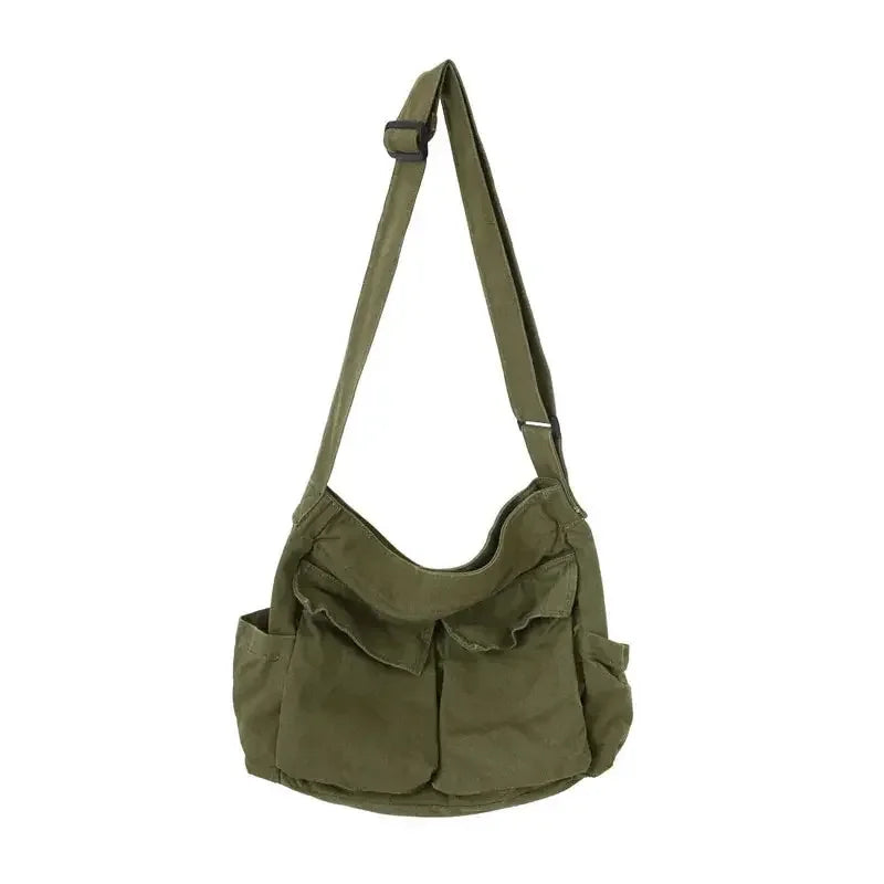 Bolso bandolera de lona de gran capacidad