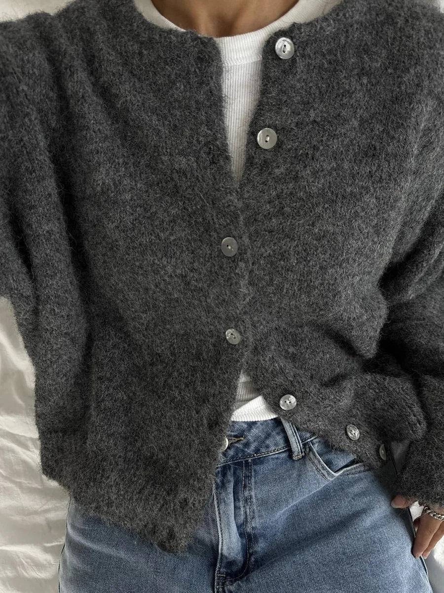 Cárdigan elegante de punto con botones