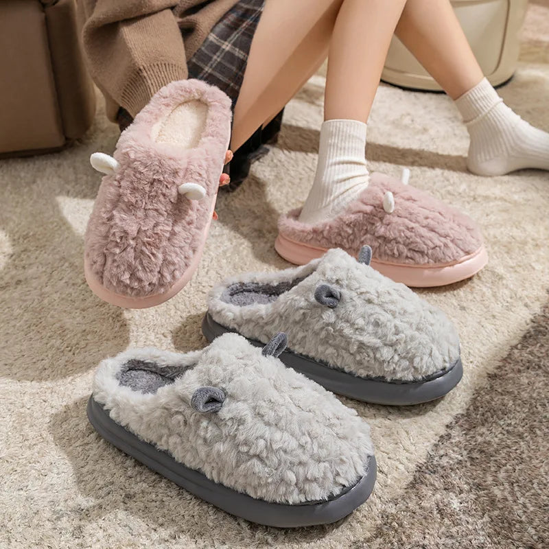Zapatillas de casa mullidas con forro polar