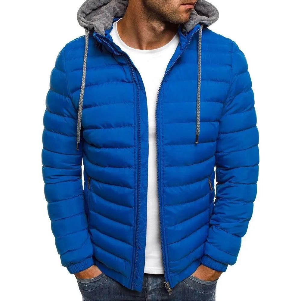 Chaqueta acolchada con capucha para hombre