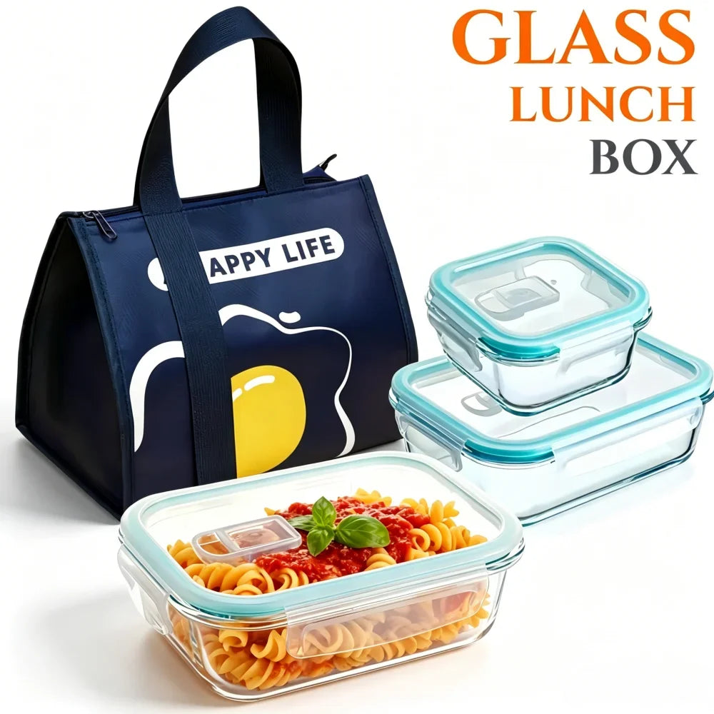 Táper de vidrio para meal prep (sin BPA)