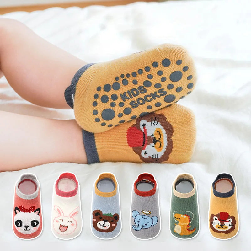 Pack de 6 pares de calcetines infantiles antideslizantes