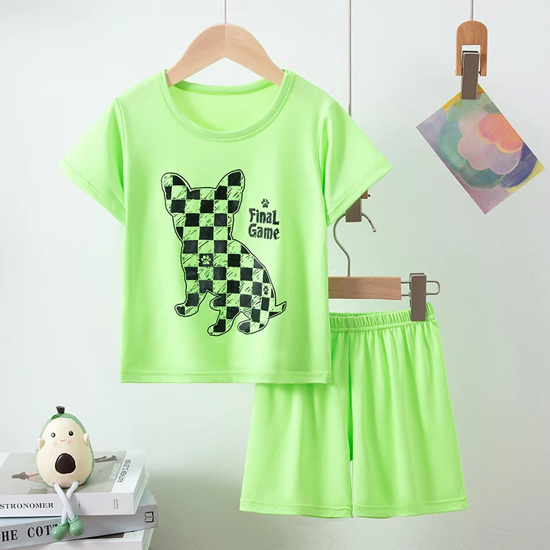 Conjunto infantil de verano camiseta y short (2 piezas)