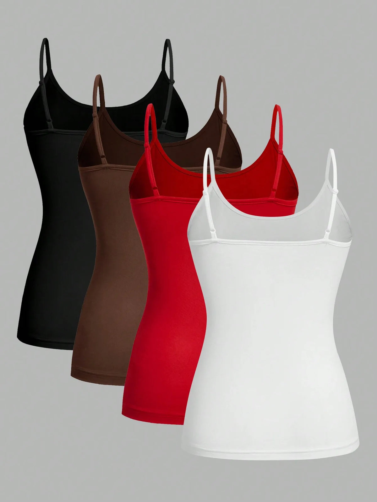 Pack de 4 camisetas de tirantes para mujer