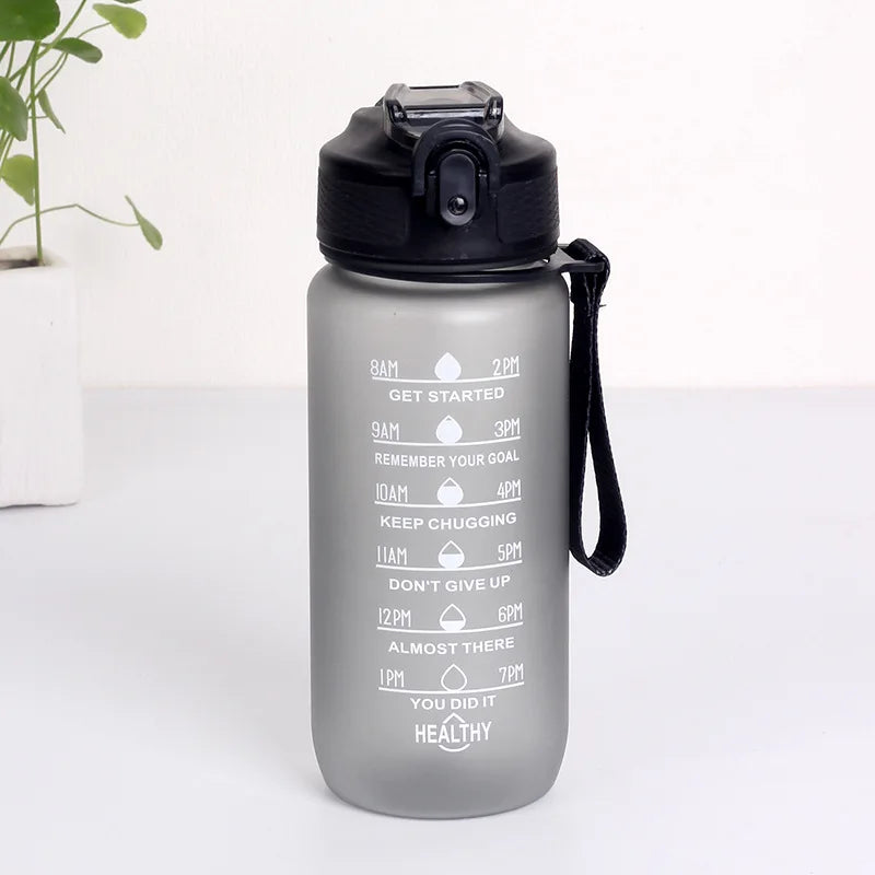 Botella de agua degradada motivacional (600 ml a 2 L)