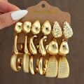 Set de pendientes de aro vintage (18 piezas)