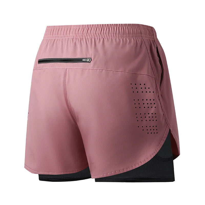 Pantalón corto de running doble capa para hombre