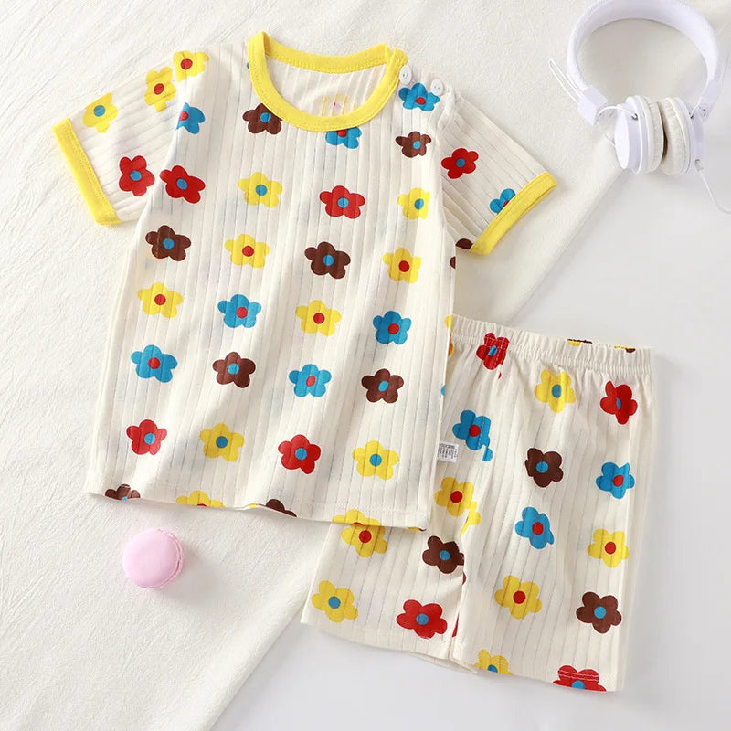 Conjunto bebé camiseta y short de algodón (2 piezas)