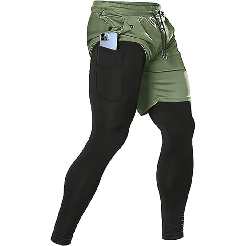 Pantalón de chándal 2 en 1 para hombre