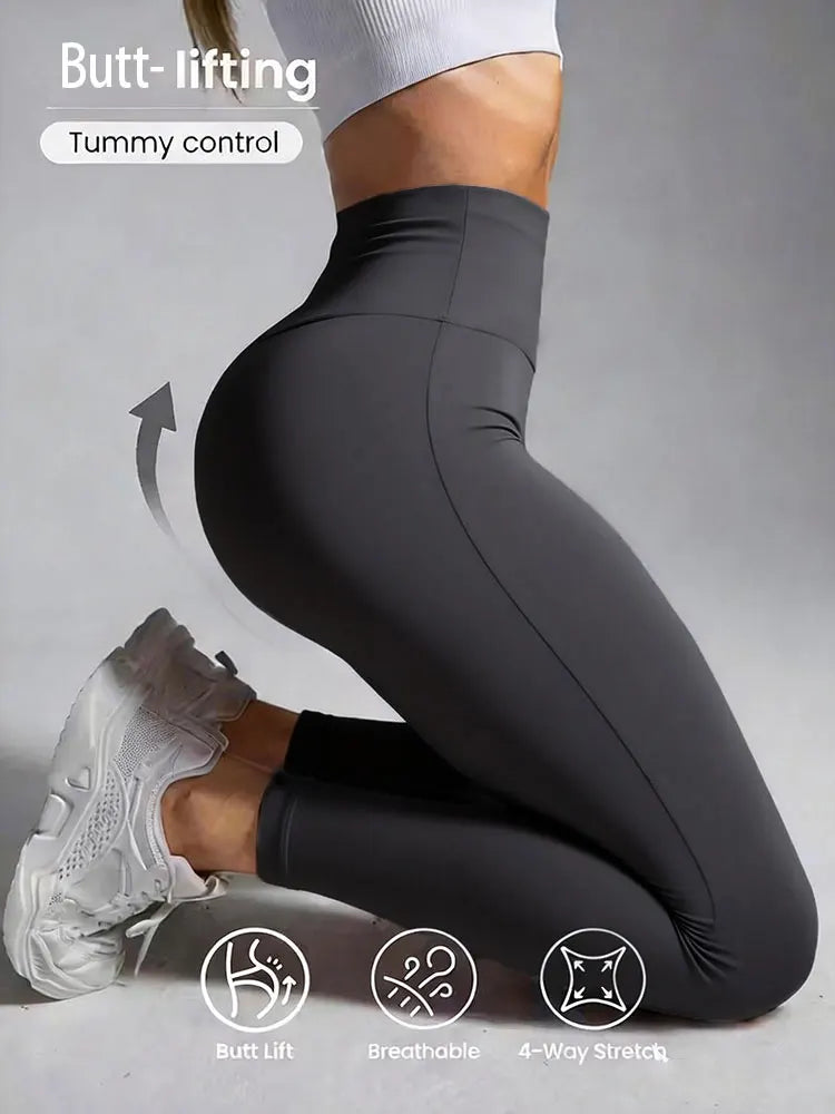 Leggings finos transpirables de cintura alta para mujer