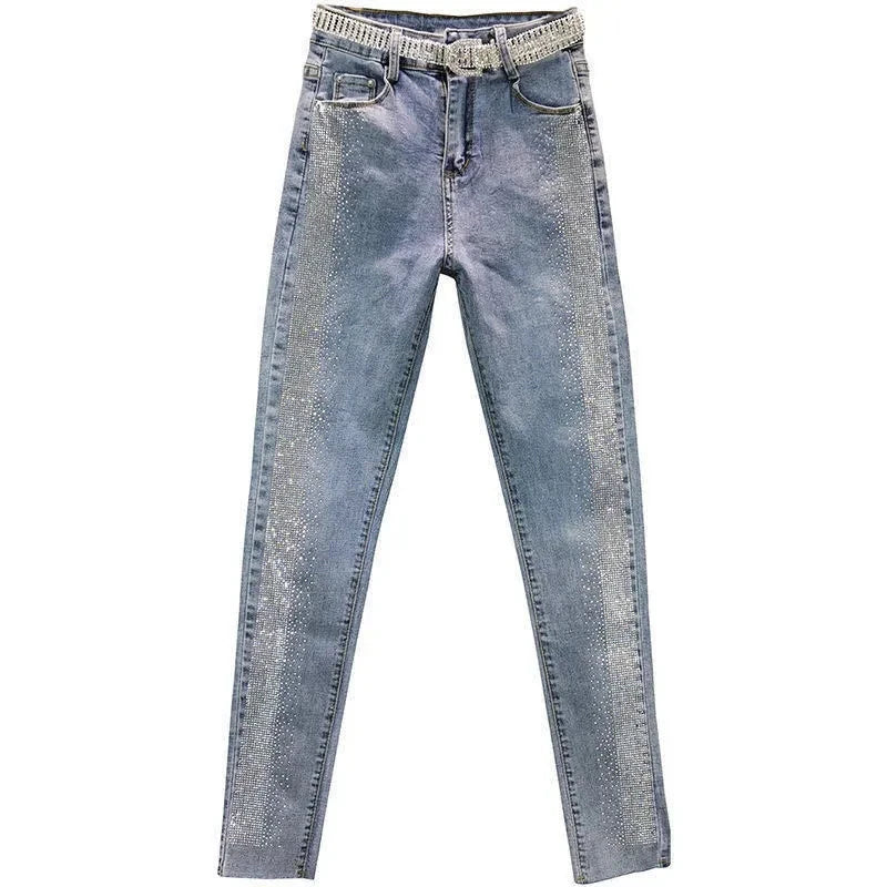 Vaquero pitillo de tiro alto elástico para mujer (hasta 5XL)