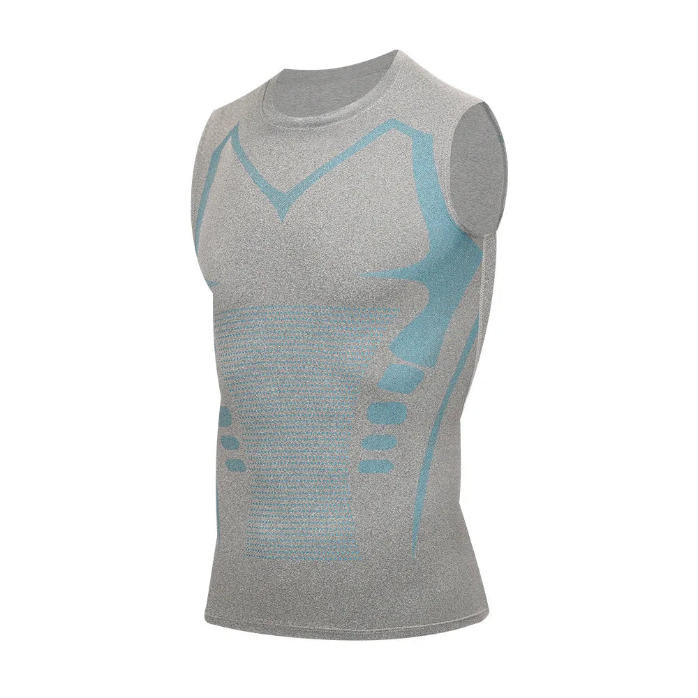 Camiseta de compresión sin mangas para hombre