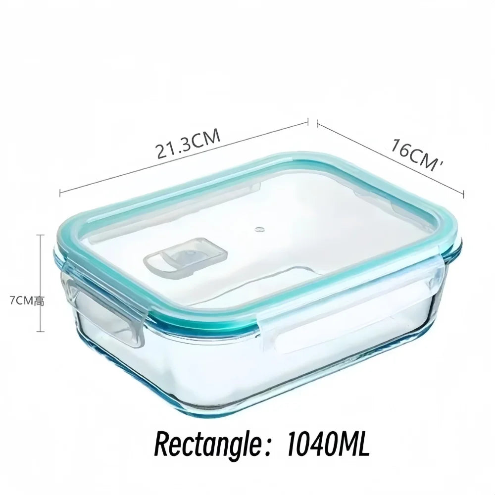 Táper de vidrio para meal prep (sin BPA)