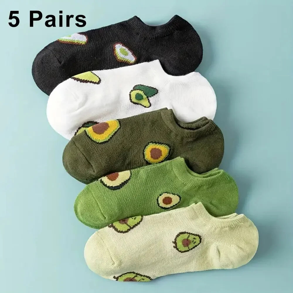 Pack de 5 pares de calcetines tobilleros estampados
