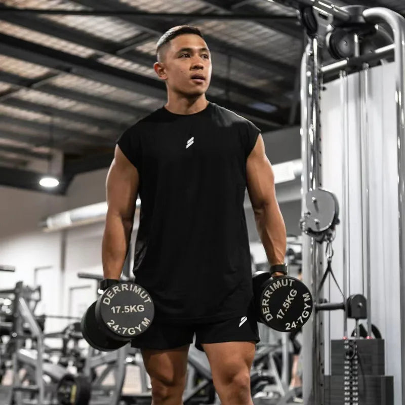 Camiseta de tirantes deportiva transpirable para hombre