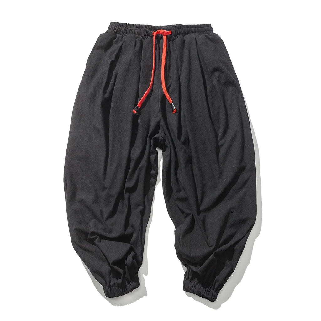 Pantalón holgado de lino para hombre (hasta 5XL)