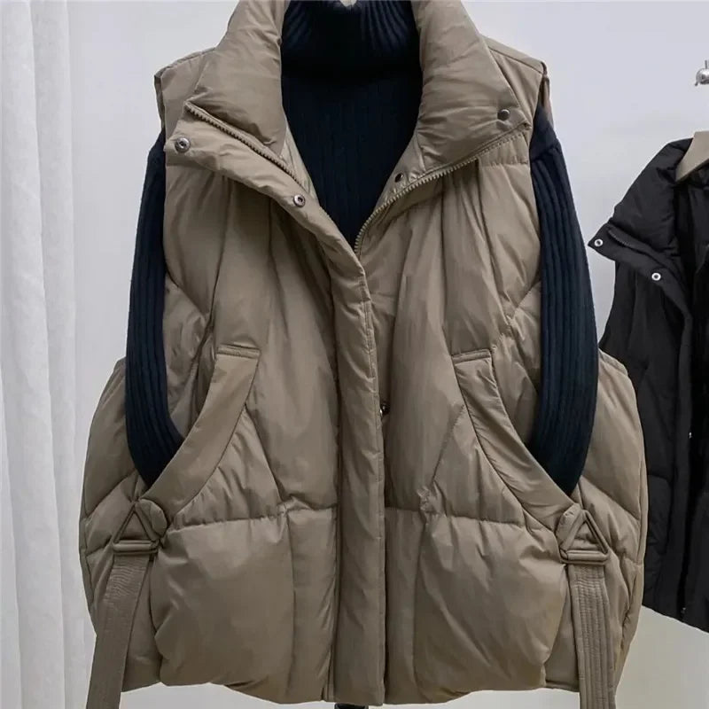 Chaleco acolchado cálido para mujer (tallas grandes)