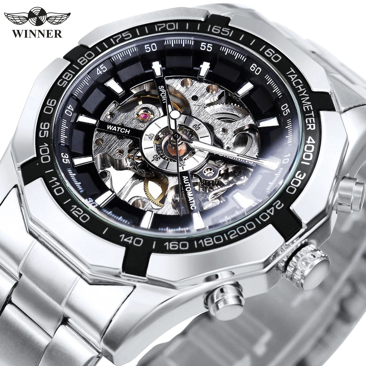 Reloj mecánico WINNER esqueleto clásico