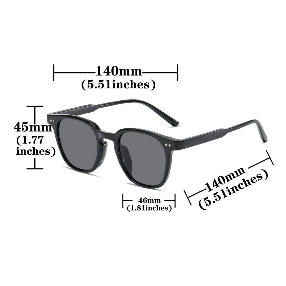 Gafas de sol cuadradas vintage unisex