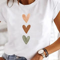 Camiseta con estampado de corazón para mujer