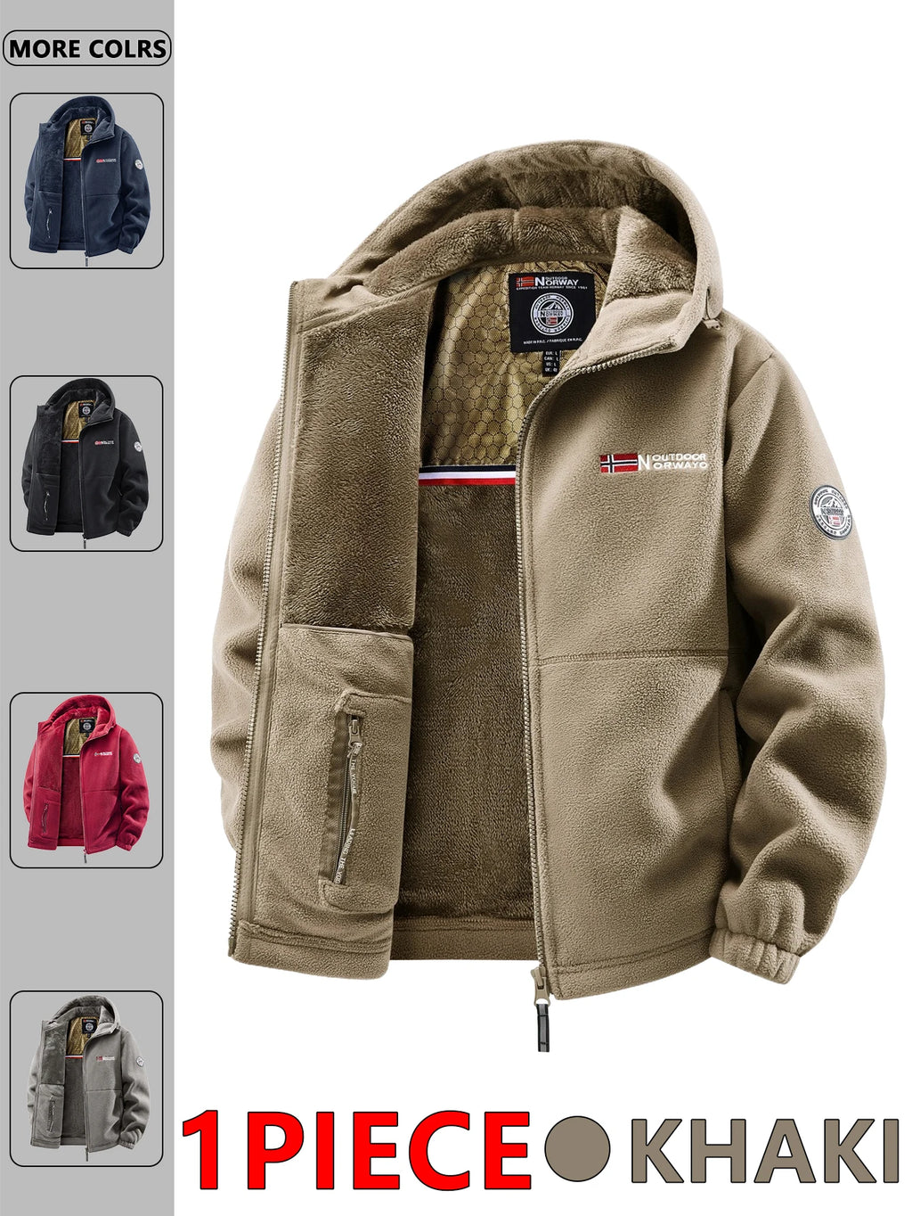 Chaqueta con capucha de otoño-invierno para hombre