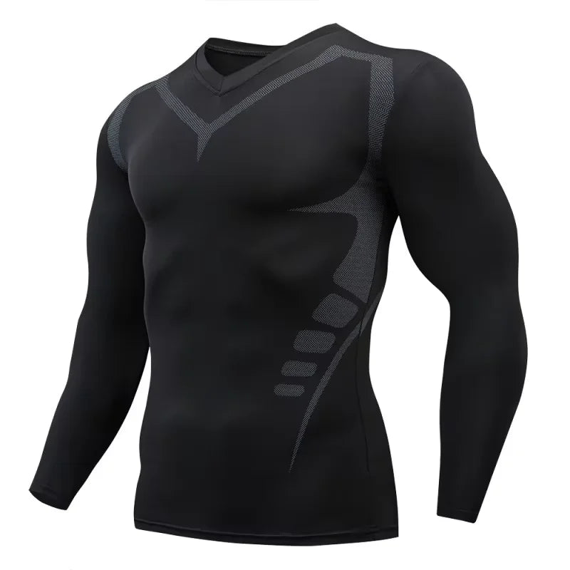 Camiseta de compresión deportiva para hombre