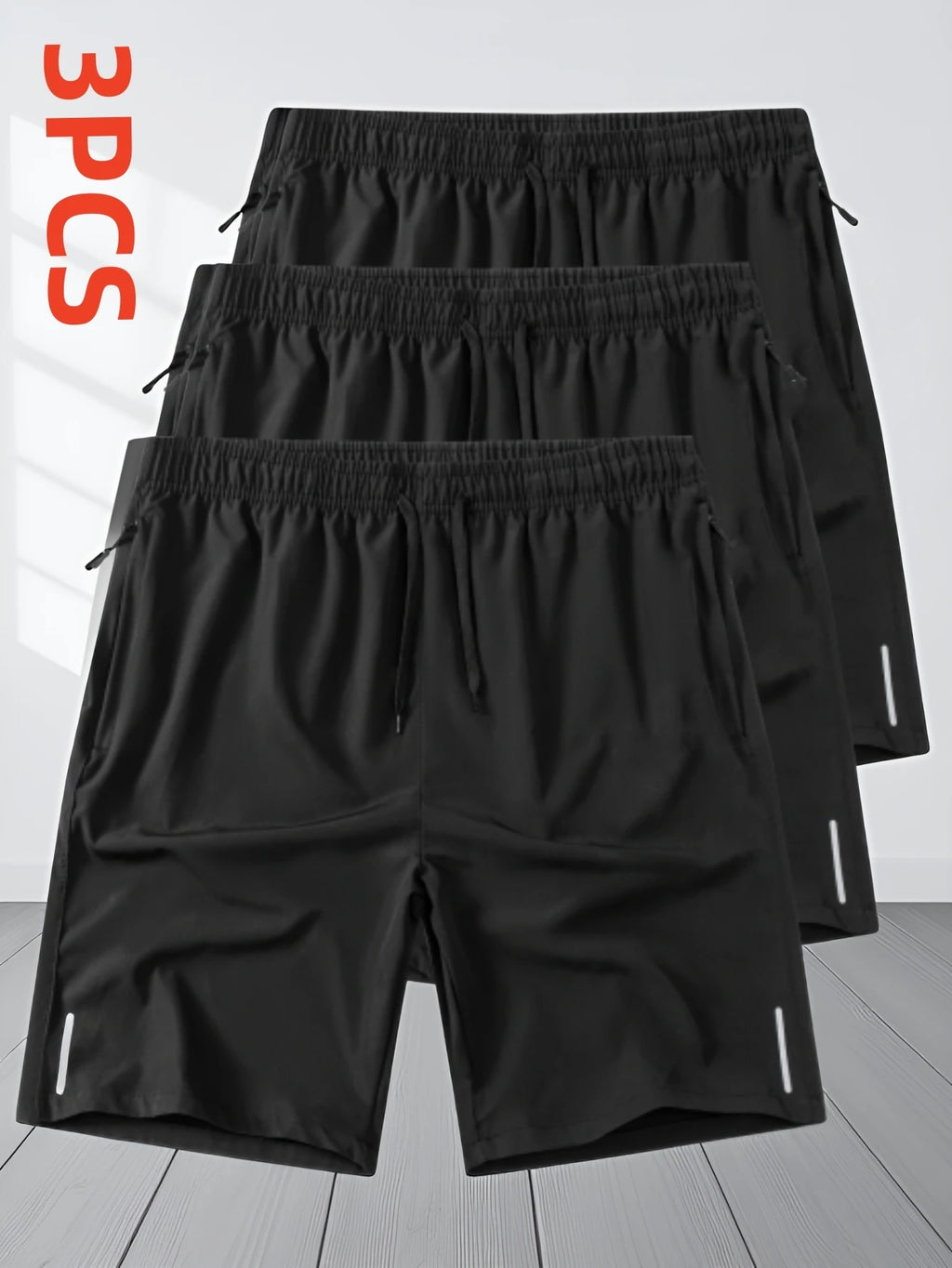 Pack de 3 pantalones cortos deportivos para hombre