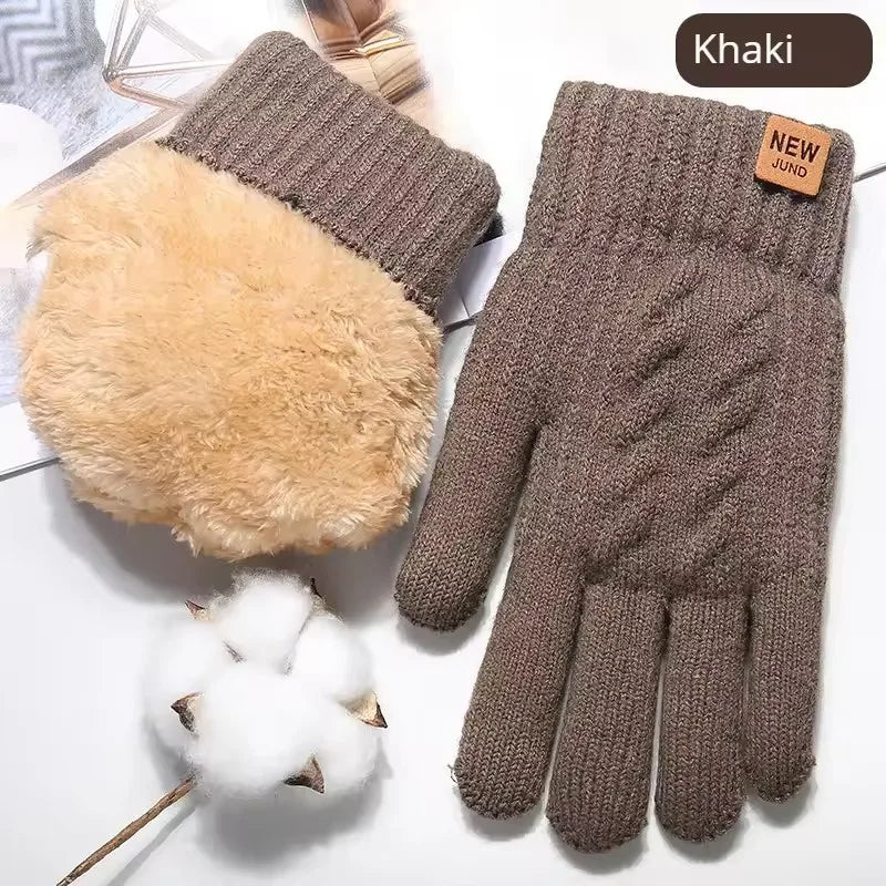 Guantes de punto táctiles con forro