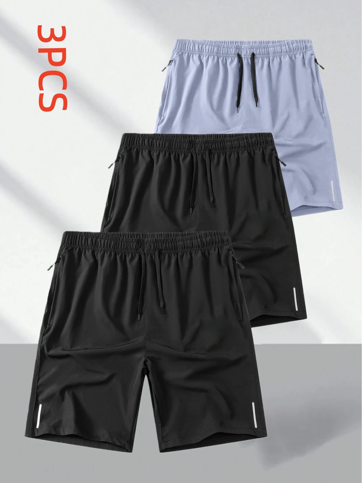 Pack de 3 pantalones cortos deportivos para hombre