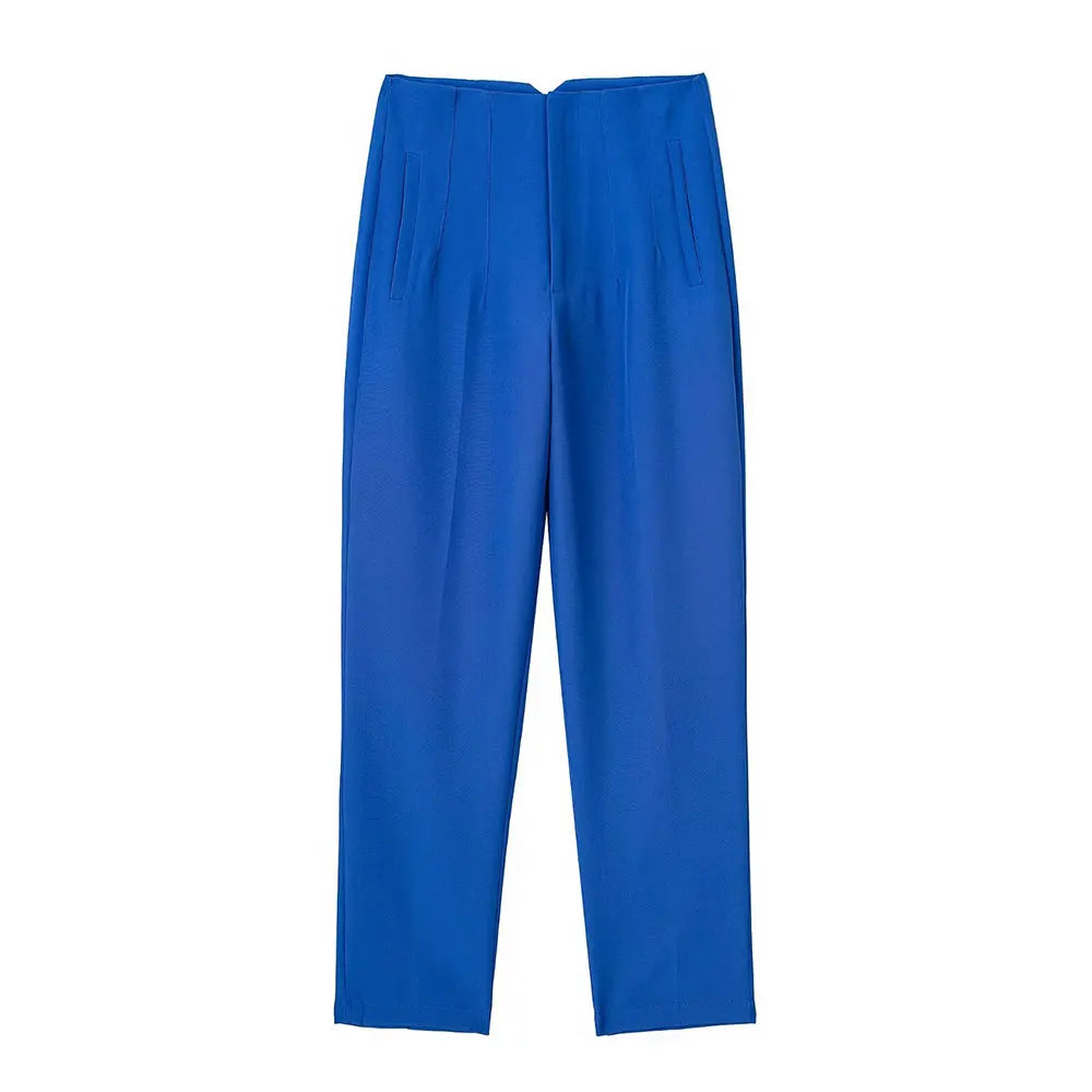 Pantalón de tiro alto básico en colores