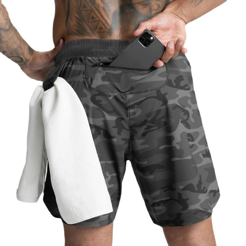 Pantalón corto deportivo de secado rápido para hombre
