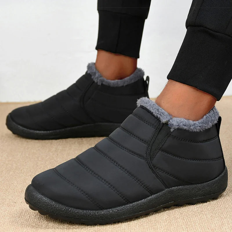 Botines sin cordones de invierno para hombre