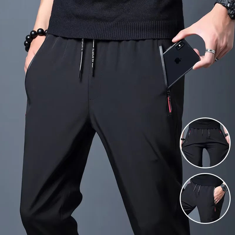 Pantalón recto tobillero informal para hombre