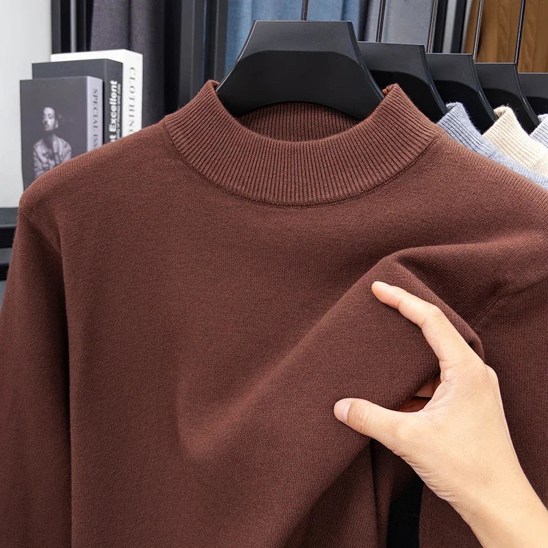 Jersey de medio cuello alto para hombre