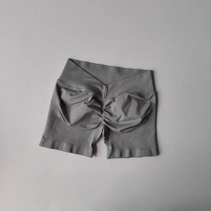 Pantalón corto deportivo de cintura alta con efecto realce