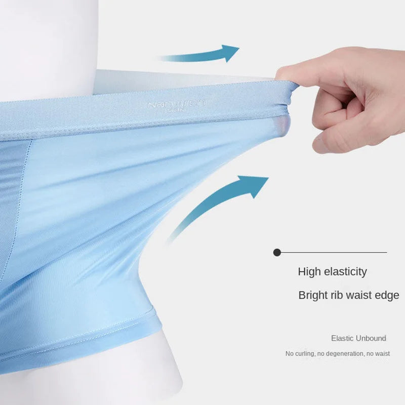 Pack de 4 calzoncillos bóxer de seda fría para hombre