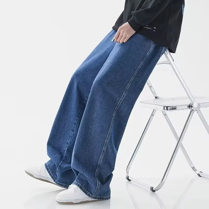 Vaqueros baggy de pierna ancha para hombre