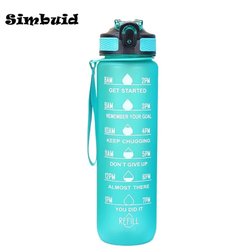 Botella de agua degradada motivacional (600 ml a 2 L)