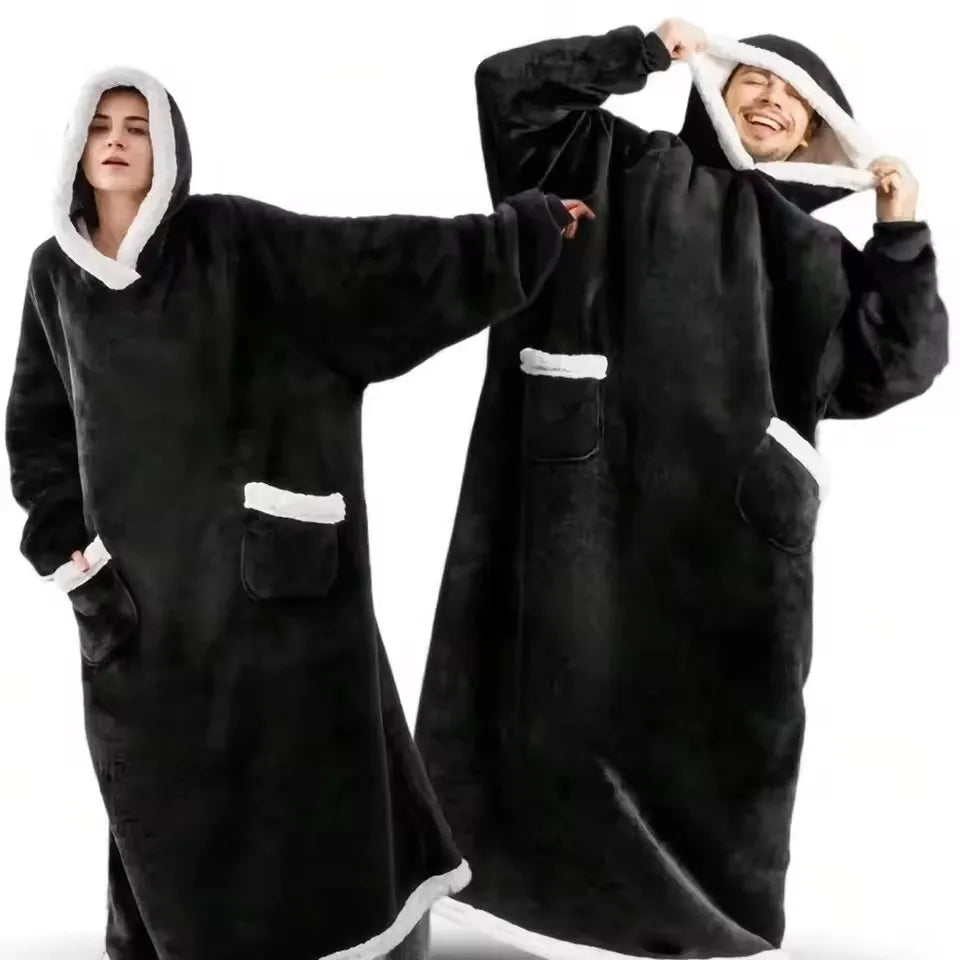 Manta pijama larga con mangas y capucha (150 o 180 cm)