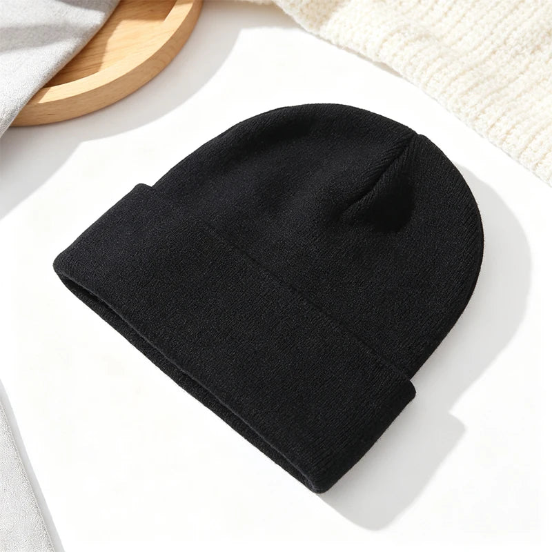 Gorro de lana con vuelta unisex