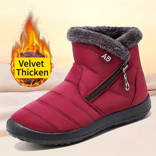 Botas altas de algodón antideslizantes para mujer