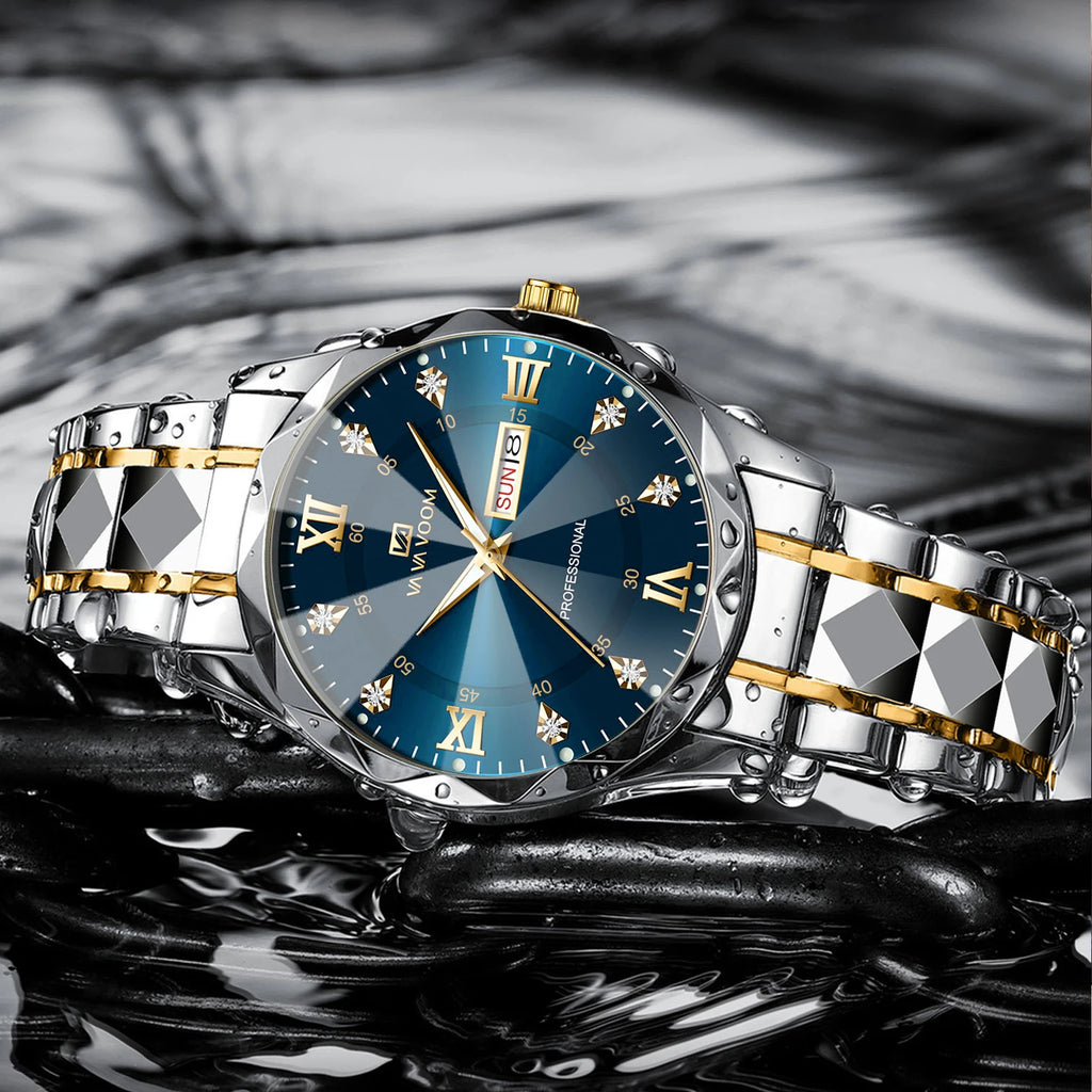 Reloj luminoso con doble calendario para hombre