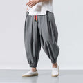Pantalón holgado de lino para hombre (hasta 5XL)