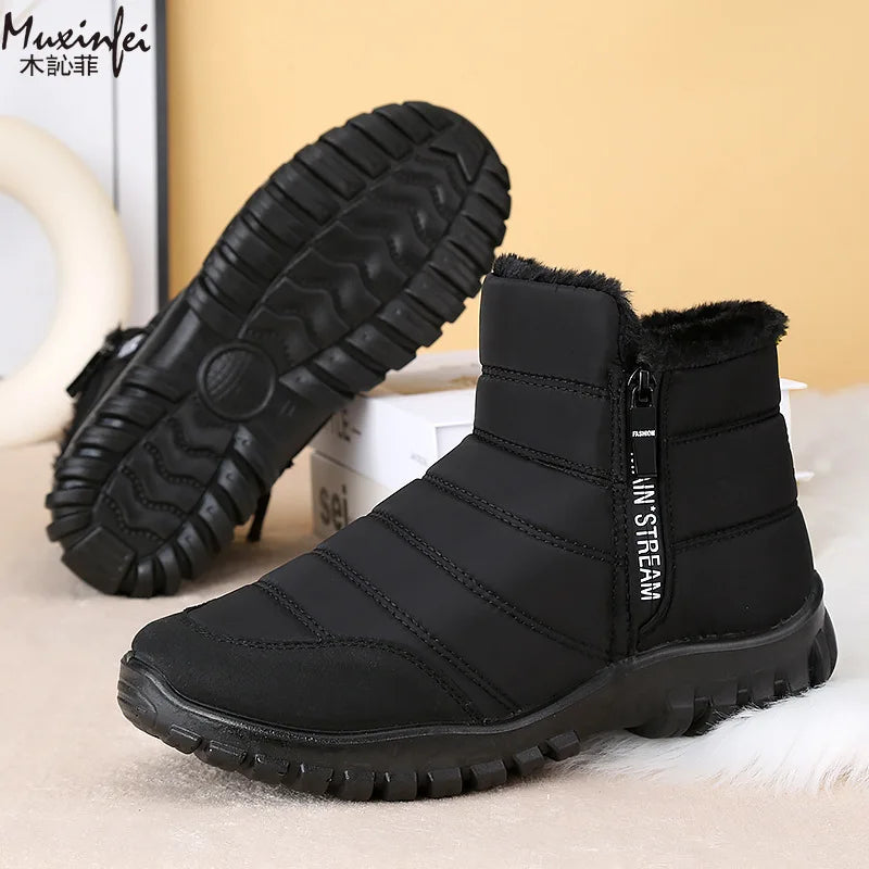Botas de nieve tobilleras impermeables para hombre