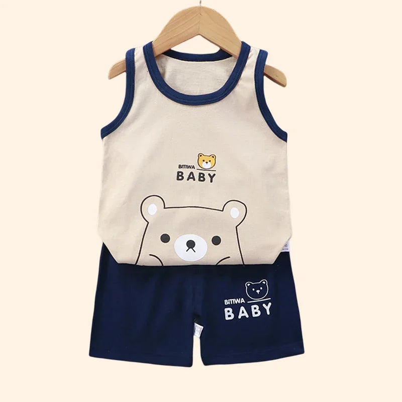 Conjunto infantil de camiseta de tirantes y short